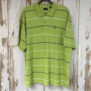 Izod, Striped Short Sleeve Polo Shirt. Size XXL. In excellent condition!